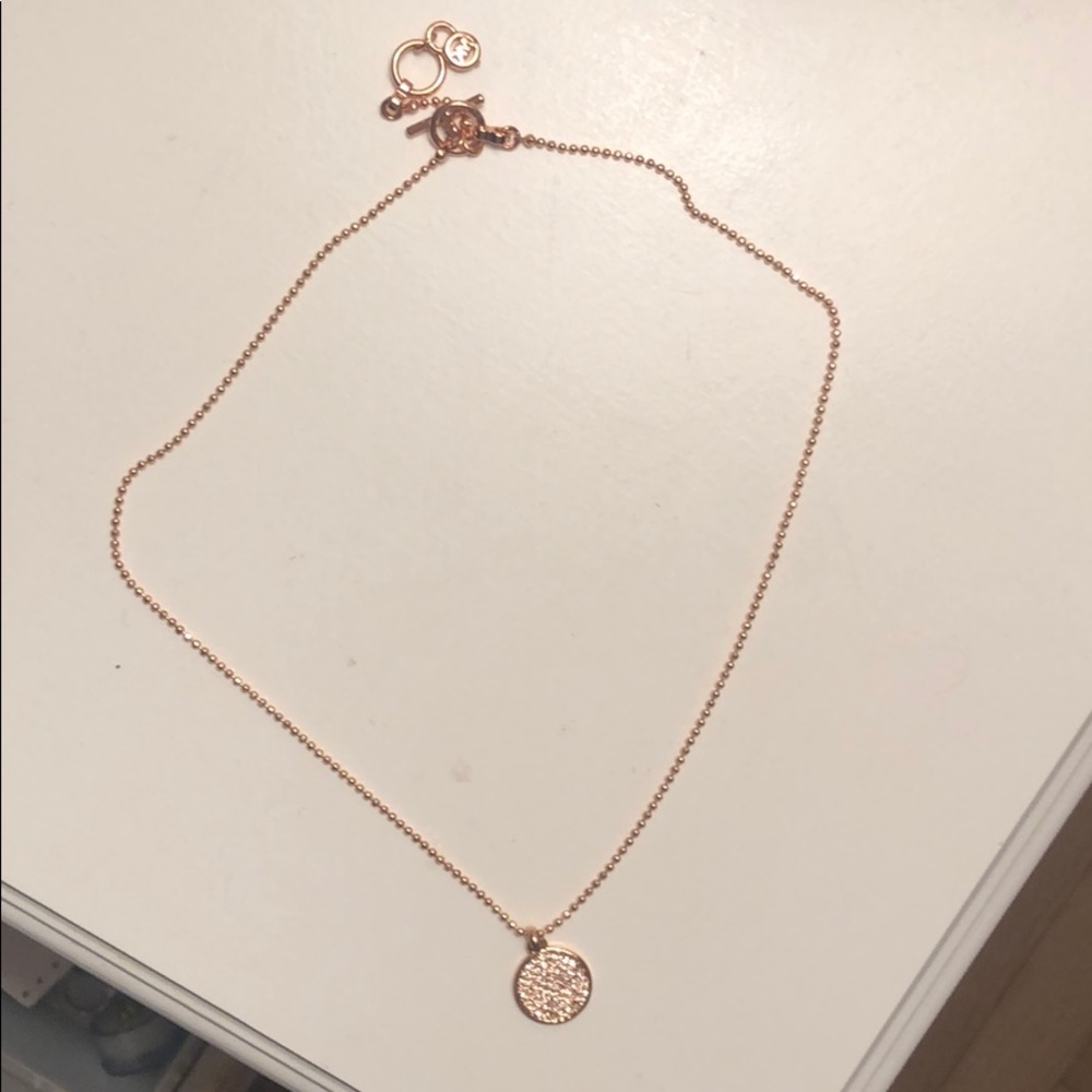 Michael Kors Rose Gold Pendant Necklace
